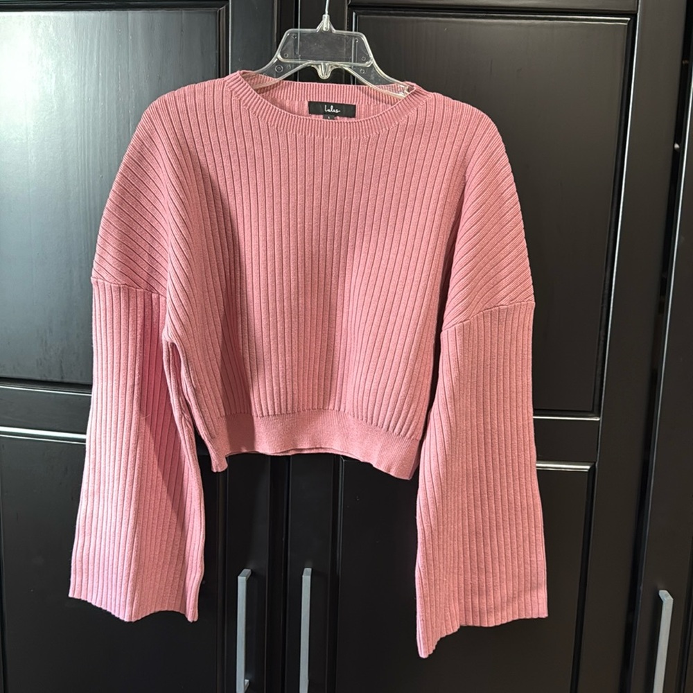 NWT Lulus dusty rose ribbed sweater